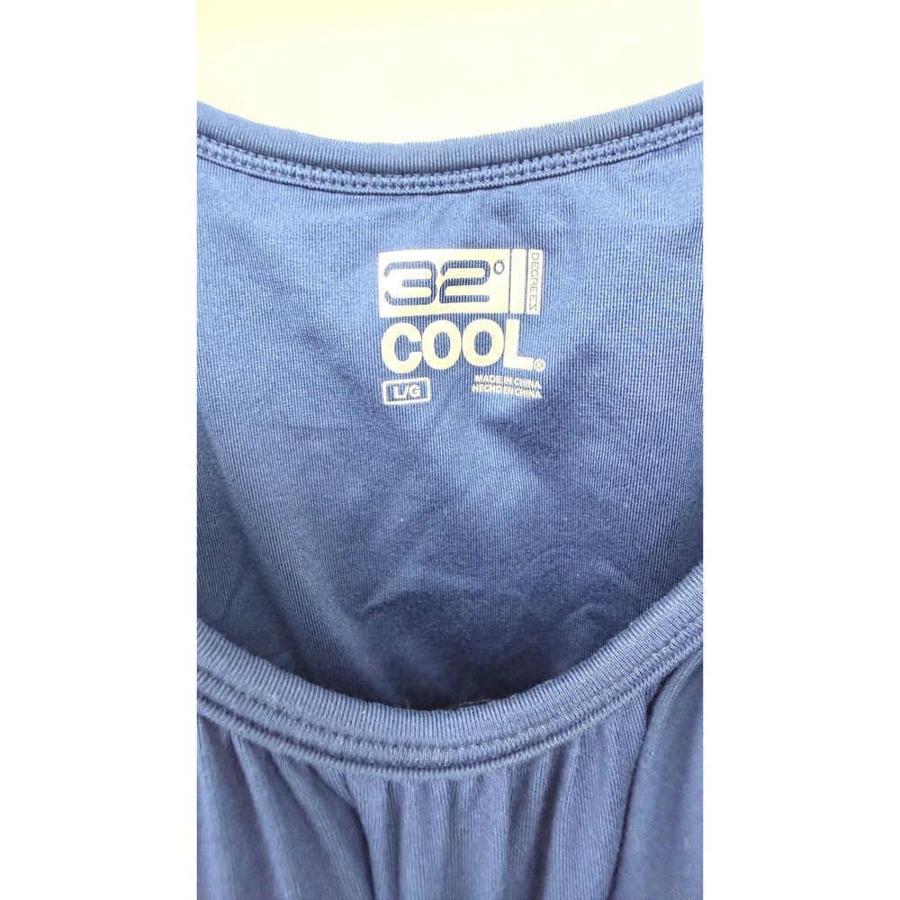 32 Degrees Cool Womens Navy Blue Relaxed Built in Bra Camisole Tank Top Large - Picture 4 of 6